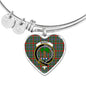 Bisset Scottish Clan Tartan Bangle Heart Shine On Bangle Heart