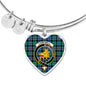 Campbell Of Cawdor Ancient Scottish Clan Tartan Bracelet Bangle Heart Jewelry Shine On Bangle Heart