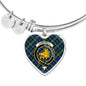Campbell Argyll Ancient Scottish Clan Tartan Bangle Heart Shine On Bangle Heart
