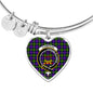 Cameron Scottish Clan Tartan Bangle Heart Shine On Bangle Heart