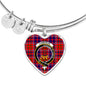 Cameron Of Lochiel Modern Scottish Clan Tartan Bangle Heart Shine On Bangle Heart