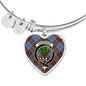 Anderson Modern Scottish Clan Tartan Bangle Heart Shine On Bangle Heart