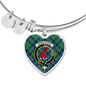 Armstrong Ancient Scottish Clan Tartan Bangle Heart Shine On Bangle Heart