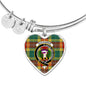 Buchanan Old Sett Scottish Clan Tartan Bangle Heart Shine On Bangle Heart
