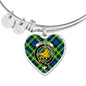 Campbell Of Breadalbane Ancient Scottish Clan Tartan Bangle Heart Shine On Bangle Heart
