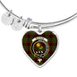 Buchan Modern Scottish Clan Tartan Bangle Heart Shine On Bangle Heart
