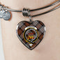 Cameron Of Erracht Weathered Scottish Clan Tartan Bangle Heart Shine On Bangle Heart