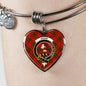 Adair Scottish Clan Tartan Bangle Heart Shine On Bangle Heart