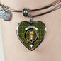 Chisholm Hunting Scottish Clan Tartan Bracelet Bangle Heart Jewelry Shine On Bangle Heart