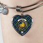 Campbell Argyll Ancient Scottish Clan Tartan Bangle Heart Shine On Bangle Heart