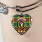 Buchanan Old Sett Scottish Clan Tartan Bangle Heart Shine On Bangle Heart