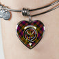 Carnegie Modern Scottish Clan Tartan Bangle Heart Shine On Bangle Heart