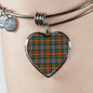 Caledonia Ancient Scottish Clan Tartan Bracelet Bangle Heart Jewelry Shine On Bangle Heart