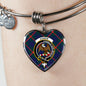 Agnew Modern Clan Tartan Heart Bangle Shine On Bangle Heart
