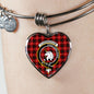 Cunningham Scottish Clan Tartan Bracelet Bangle Heart Jewelry Shine On Bangle Heart
