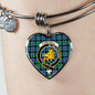 Campbell Of Cawdor Ancient Scottish Clan Tartan Bracelet Bangle Heart Jewelry Shine On Bangle Heart