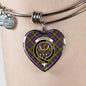 Carnegie Scottish Clan Tartan Bangle Heart Shine On Bangle Heart