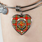 Chattan Scottish Clan Tartan Bangle Heart Shine On Bangle Heart