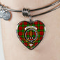 Auchinleck Scottish Clan Tartan Bangle Heart Shine On Bangle Heart