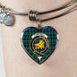 Campbell Ancient Scottish Clan Tartan Bracelet Bangle Heart Jewelry Shine On Bangle Heart