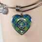Barclay Hunting Scottish Clan Tartan Bangle Heart Shine On Bangle Heart