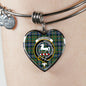 Cochrane Ancient Scottish Clan Tartan Bracelet Bangle Heart Jewelry Shine On Bangle Heart