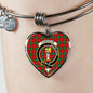 Chisholm Scottish Clan Tartan Bracelet Bangle Heart Jewelry Shine On Bangle Heart