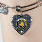 Campbell Argyll Modern Scottish Clan Tartan Bracelet Bangle Heart Jewelry Shine On Bangle Heart