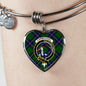 Carmichael Modern Scottish Clan Tartan Bangle Heart Shine On Bangle Heart