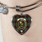 Buchan Ancient Scottish Clan Tartan Bangle Heart Shine On Bangle Heart