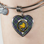Campbell Argyll Modern Scottish Clan Tartan Bangle Heart Shine On Bangle Heart