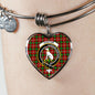 Hunter Scottish Clan Tartan Bangle Heart Shine On Bangle Heart