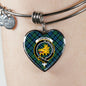 Campbell Ancient Scottish Clan Tartan Bangle Heart Shine On Bangle Heart