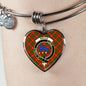 Bruce Scottish Clan Tartan Bangle Heart Shine On Bangle Heart