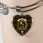 Buchan Modern Scottish Clan Tartan Bangle Heart Shine On Bangle Heart