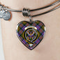 Carnegie Ancient Scottish Clan Tartan Bangle Heart Shine On Bangle Heart