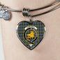 Campbell Faded Scottish Clan Tartan Bracelet Bangle Heart Jewelry Shine On Bangle Heart