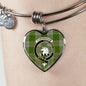 Cunningham Dress Green Dancers Scottish Clan Tartan Bracelet Bangle Heart Jewelry Shine On Bangle Heart