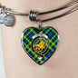 Campbell Of Breadalbane Ancient Scottish Clan Tartan Bangle Heart Shine On Bangle Heart