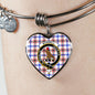 Boswell Modern Scottish Clan Tartan Bangle Heart Shine On Bangle Heart