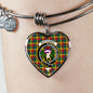 Buchanan Scottish Clan Tartan Bangle Heart Shine On Bangle Heart
