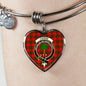 Cairns Scottish Clan Tartan Bracelet Bangle Heart Jewelry Shine On Bangle Heart