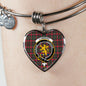 Cumming Hunting Modern Scottish Clan Tartan Bracelet Bangle Heart Jewelry Shine On Bangle Heart