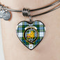Campbell Dress Scottish Clan Tartan Bracelet Bangle Heart Jewelry Shine On Bangle Heart