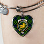 Campbell Of Breadalbane Modern Scottish Clan Tartan Bangle Heart Shine On Bangle Heart