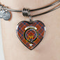 Cameron Of Lochiel Ancient Scottish Clan Tartan Bangle Heart Shine On Bangle Heart