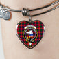 Belshes Scottish Clan Tartan Bangle Heart Shine On Bangle Heart