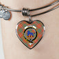 Bruce Ancient Scottish Clan Tartan Bangle Heart Shine On Bangle Heart