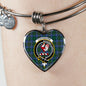 Cockburn Ancient Scottish Clan Tartan Bracelet Bangle Heart Jewelry Shine On Bangle Heart