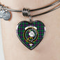 Calder Scottish Clan Tartan Bracelet Bangle Heart Jewelry Shine On Bangle Heart
